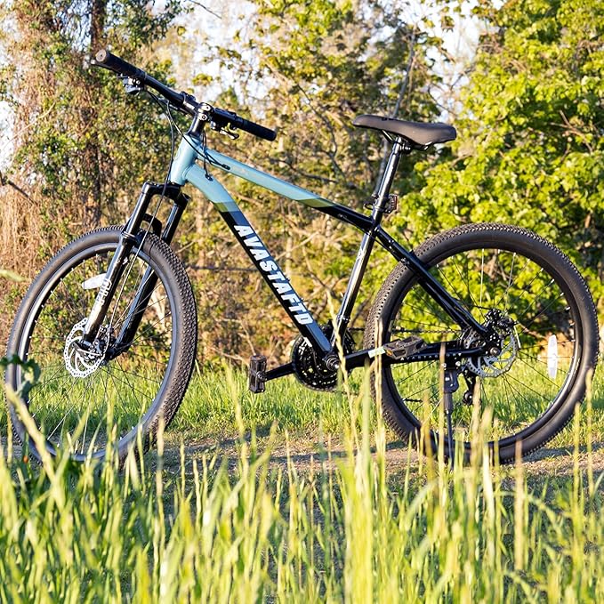 AVASTA Earth 26 27.5 inch Mountain Bike with 21-Speed,Aluminum Frame, Dual Disc Brake, Comfortable Saddle,Multiple Colors