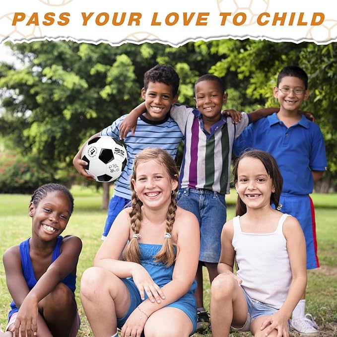 12 Pack Operation Christmas Bulk Items Soccer Ball with Pump Needles, Official Size 3/4/5 Soccer Ball Deflated Gift for Christian Charity Donation Training Practice