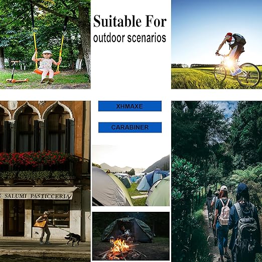 20PCS M4 Black Carabiner Clip, 1.57Inch Bulk Snap Hook Quick Link Small Carabiner Clips,Spring Link Buckle for Fishing Camping Hammock Dog Leashes-120LBS Holding Capacity