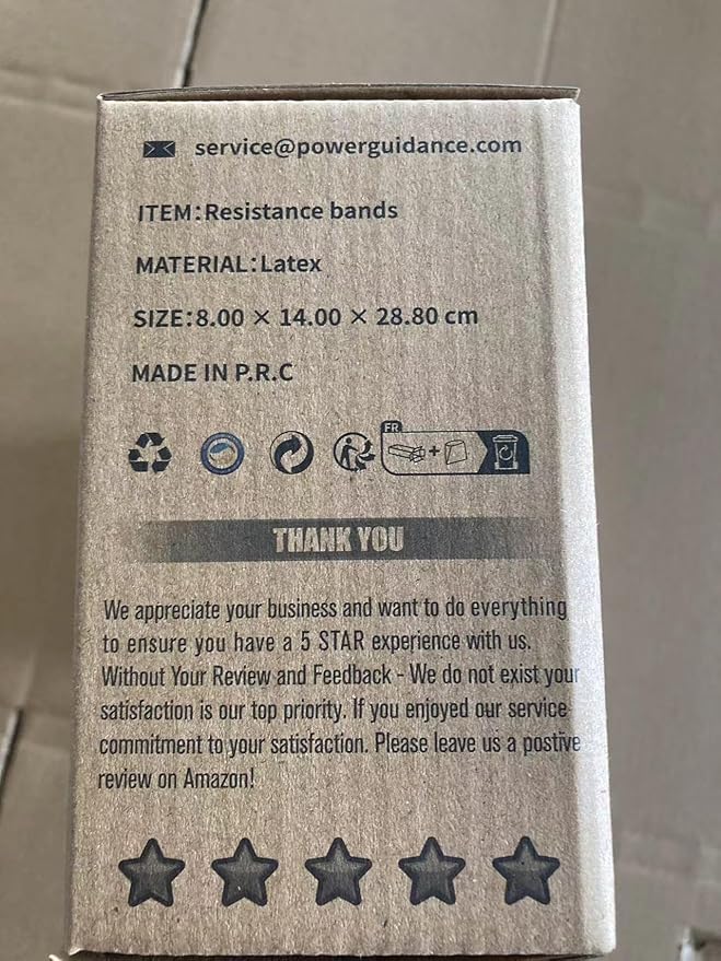 POWER GUIDANCE Pull Up Assist Bands - Stretch Resistance Band - Mobility Band - Powerlifting Bands - by Perfect for Body Stretching, Powerlifting, Resistance Training