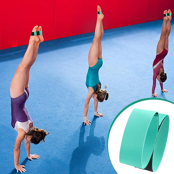 Shappy 2 Pairs Gymnastics Sticky Toes Tumbling Equipment, Cheer Coach Essentials, Back Handspring Helper for Stunt Coach, Athlete Adjustable Bands, Help Training Back Flip Tuck