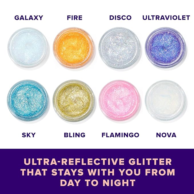 Unicorn Snot Face & Body Glitter - Cosmetic-Grade Holographic Glitter Gel - Makeup for Festivals, Raves, Anime Cosplay - Safe for Face, Easy Application & Removal, 1.7oz Gold (Bling)