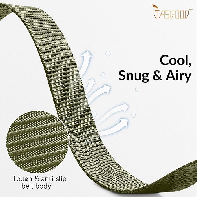 JASGOOD Nylon Canvas Breathable Military Tactical Men Waist Belt With Plastic Buckle