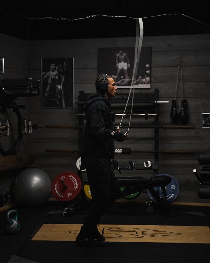 A Jump Rope Made For Boxing, Tangle-Free, 15% Heavier Than A Normal PVC Rope, Boxer Jump Rope, Adjustable, Includes Grip Tapes For More Grip, Skipping Rope for Boxers, Premium Quality