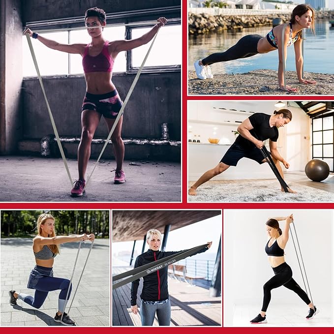 Resistance Bands for Working Out, Exercise Bands, Workout Bands, Pull Up Assistance Bands for Body Stretching Training Physical Therapy Muscle Training for Men & Women