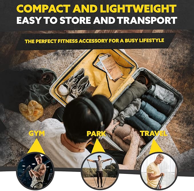 Long Resistance Bands for Working Out Men and Women - Set of 5 Pull-Up Bands, Rubber Handles and Door Anchor - Workout Bands Resistance for Men - Exercise Bands Resistance Bands Set