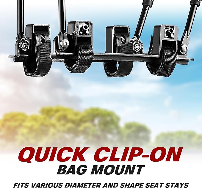 Ibera Bike Rack - Bicycle Touring Carrier Plus+ for Disc Brake/Non-Disc Brake Mount, Fat Tire Bikes, Frame-Mounted for Heavier Top & Side Loads, Height Adjustable for 26"-29" Frames