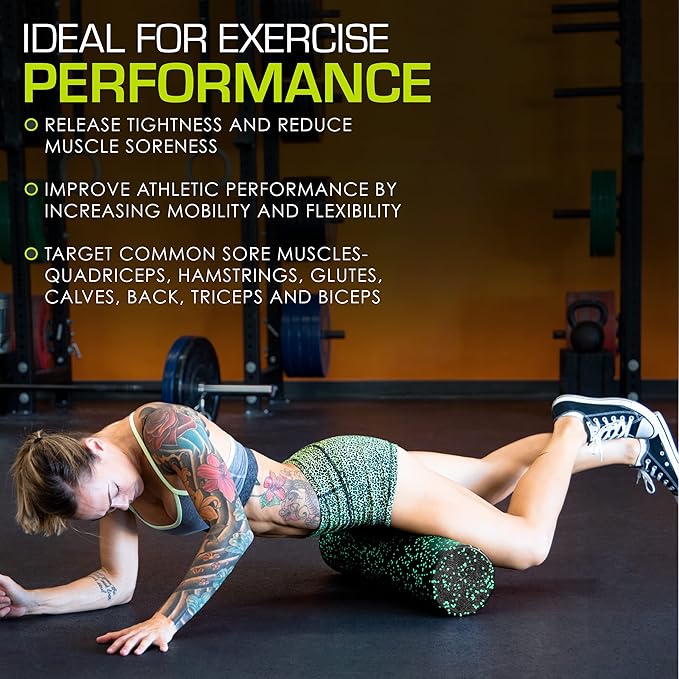 ProsourceFit High Density Foam Rollers 18 to 36 - inches Long, Firm Full Body Athletic Massage Tool for Back Stretching, Yoga, Pilates, Post Workout Muscle Recuperation