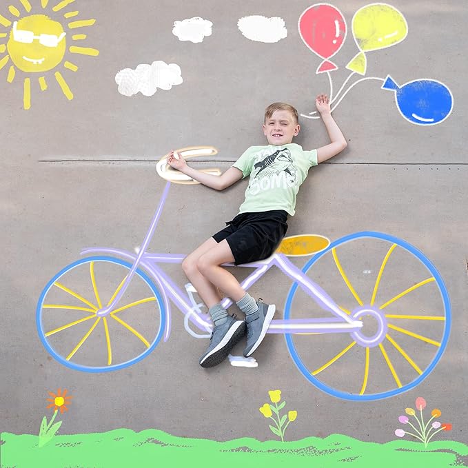 JOYIN 180 PCS Washable Sidewalk Chalks Set in 20 Colors Non-Toxic Jumbo Chalk for Outdoor Art Play, Painting on Chalkboard, Blackboard and Playground