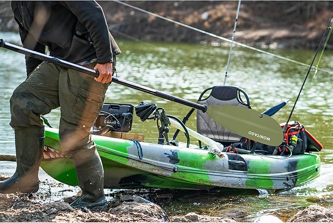 Angler Kayak Paddle with Fiberglass Shaft and Plastic Blade, Floating Adjustable Fihsing Kayak Oar, 220-240 cm/86-94", 240-260 cm/94-102", 260-280 cm/102-110"