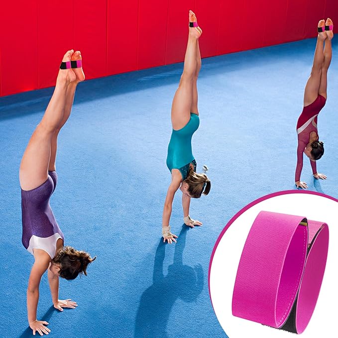 Shappy 2 Pairs Gymnastics Sticky Toes Tumbling Equipment, Cheer Coach Essentials, Back Handspring Helper for Stunt Coach, Athlete Adjustable Bands, Help Training Back Flip Tuck