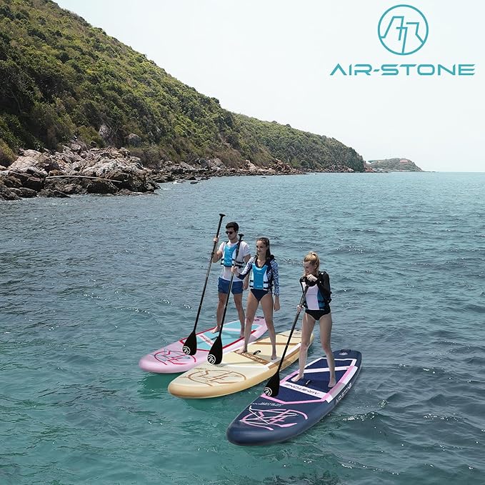 AIR-STONE 10'6” 450 lb Capacity,Inflatable Stand Up Paddle Board with sup Accessories Including Backpack, Repairing Kits, Non-Slip Deck, Leash, 3 Fins, Paddle and Hand Pump