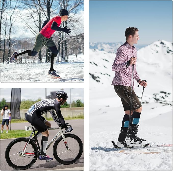 Hylaea Merino Wool Ski Socks, Cold Weather Socks for Snowboarding, Snow, Winter, Thermal Knee-high Warm Socks, Hunting