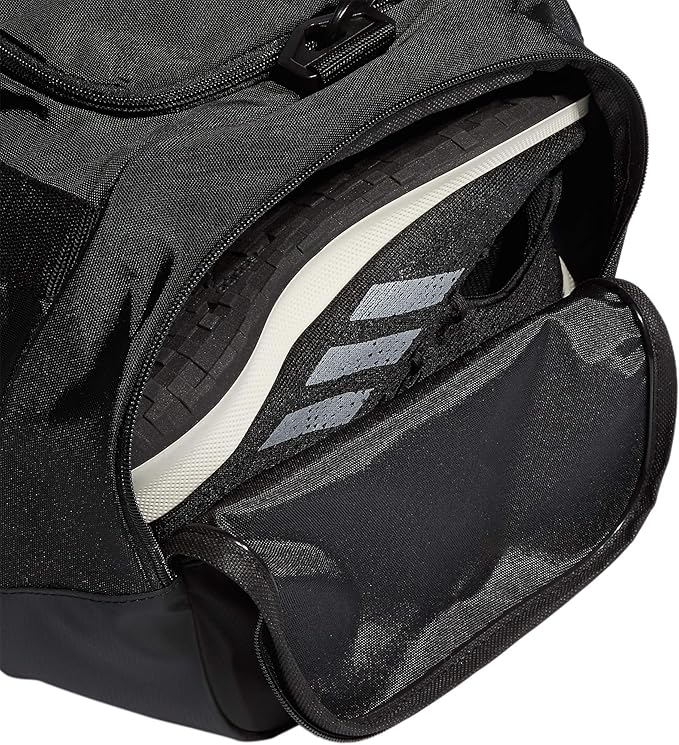 adidas Unisex Defender 4.0 Gym Duffel Bag for Men and Women, Black/Silver Metallic, Small (38L)