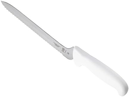 Mercer Culinary Ultimate White, 8 Inch Wavy Edge Offset Utility Knife - Image 4