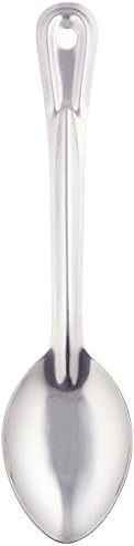 Winco 11" Stainless Steel Basting Solid Spoon - Image 2