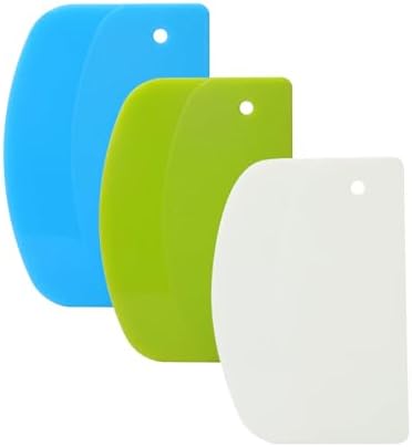 3 Pieces Food Dough Scraper, Plastic Multi by Unknown
