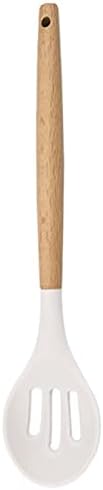 1pc White Silicone Slotted Spoon by BRIIEC