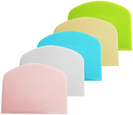 5 Pack Plastic dough scraper, flexible scraper by Unknown
