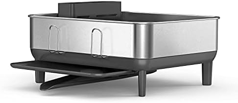 simplehuman Steel Frame Dishrack, Compact Dish Drying Rack - Image 4