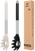 Silicone Pasta Fork, Kitchen Noodle Spoon Server, 2 Pack by BUNDLEPRO