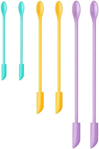 Silicone Spatula Set 6Pcs, Mini Jar Scraper by barsone