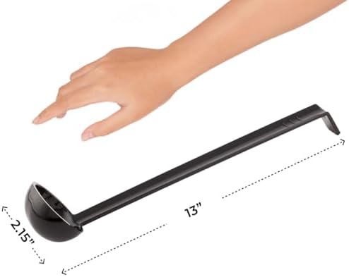Restaurantware 1 Ounce Serving Ladle 1 Hook Handle Portion Ladle - Image 5