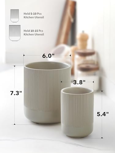 LE TAUCI Ceramic Kitchen Utensil Holder - Image 6