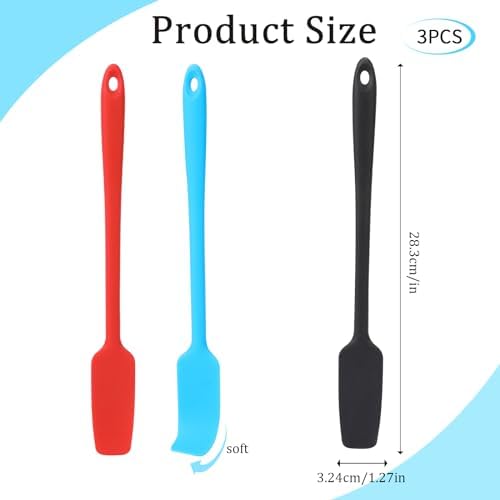 3 Pcs Silicone Jar Spatulas - Image 2