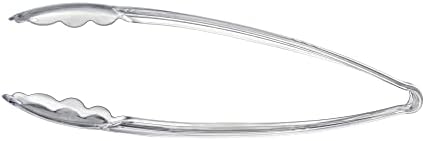 Plasticpro 12'' Serving Tongs Heavy Duty Reusable Kitchen and BBQ Clear Serving - Image 6