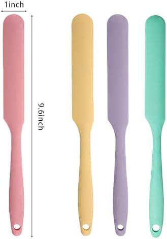 4 Pcs Silicone Jar Spatula Long Handle Kitchen Spatulas - Image 6