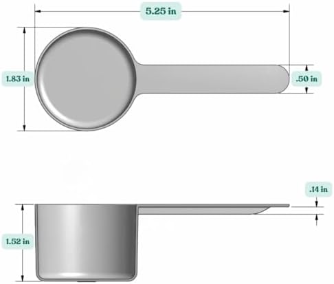 55 mL Long Handle Plastic Measuring Scoop - Image 2