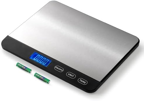 Food Scale 44lb/20kg, Extra-Large Platform Digital Kitchen Scale, 1g/0.1oz High by Ionsno-foryourbetterlife