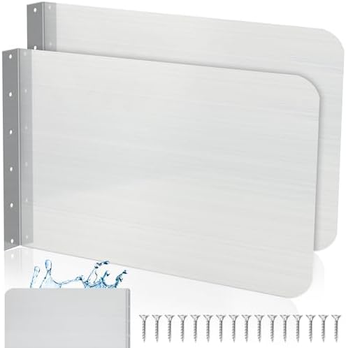 2 Pcs Stainless Steel Side Splash Guards by Therwen