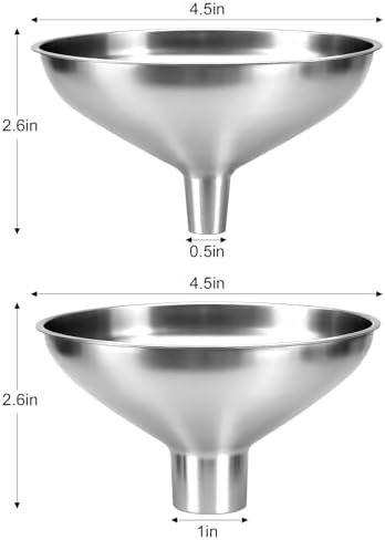 2 Pack Stainless Steel Kitchen Funnel Set - Image 3