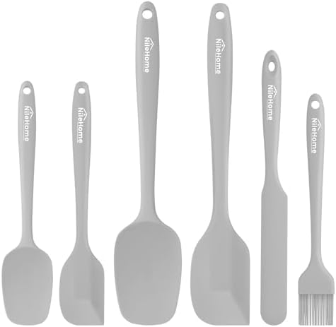 NileHome 6 Pieces Silicone Spatula Set by NileHome