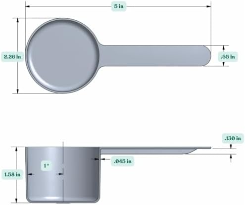 3/8 Cup Long Handle Plastic Measuring Scoop - Image 2