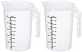 PATIKIL Graduated Beaker, 2 Pack 500ml PP Plastic Liquid Measuring Cup Double by PATIKIL