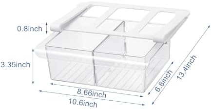 Fridge Drawer Organizer, 3.35" Height x 8.66" Width, Standard Depth - Image 2