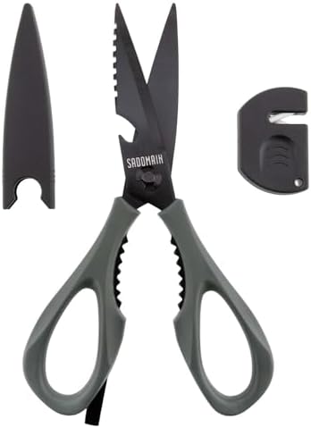 Kitchen Scissors All Purpose, Extra Sharp Kitchen Shears by SADOMAIN