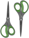 LIVINGO 8" Titanium Coated Scissors 2 Pack All Purpose Shears by LIVINGO