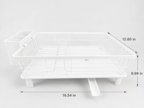 HiramWare Dish Drying Rack for Kitchen Counter, Dish Drainer - Image 2