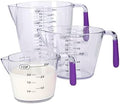 Colourworks Measuring Jug Set, 3-Piece Plastic Measuring Jug by Colourworks
