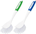 Amazer Dish Brush with Handle, 2 Pack Kitchen Scrub Brushes by Amazer