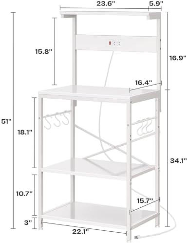 SUPERJARE Kitchen Bakers Rack - Image 7