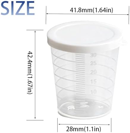 12-Pack 30ml Plastic Measuring Cups - Image 2