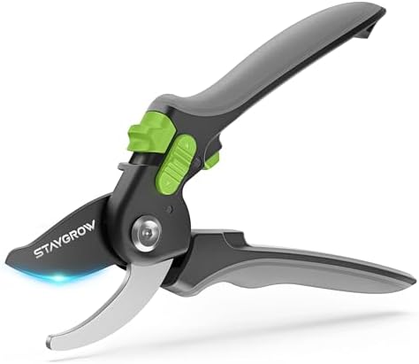 8.5" Pruning Shears for Gardening SK5 Sharp Garden Shears by STAYGROW