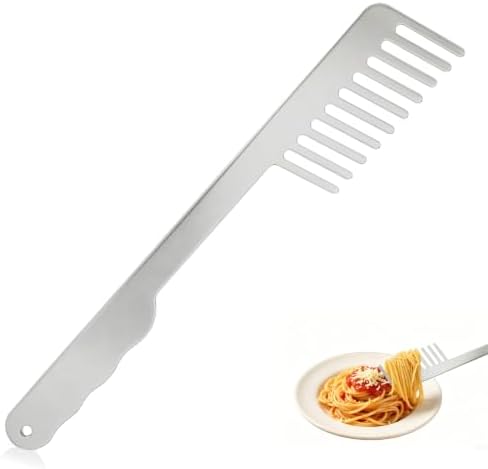 304 Stainless Steel Pasta Server, Easy Spaghetti Serving Fork by Chaokant