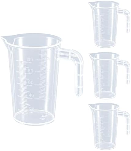 Plastic Measuring Beaker, 100 ml Unbreakable Graduated Beakers by Unknown