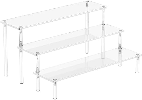 Acrylic Display Risers, 3 Tier Perfume Organizer by Aredpoook